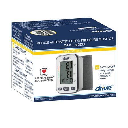 Drive Medical Adult Wrist Digital Blood Pressure Monitoring Unit BP3200